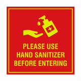 Square Please Use Hand Sanitizer Before Entering Sign