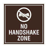 Signs ByLITA Square No Handshake Zone Sign