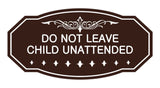 Victorian Do Not Leave Child Unattended Sign