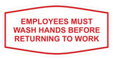 Signs ByLITA Fancy Employees Must Wash Hands Before Returning to Work Sign