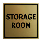 Brushed Gold Signs ByLITA Square Storage Room Sign