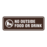 Standard No Outside Food Or Drink Sign