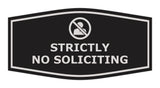 Fancy Strictly No Soliciting Wall or Door Sign