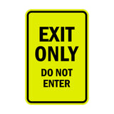 Portrait Round Exit Only Do Not Enter Sign