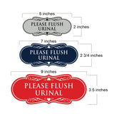Designer Please Flush Urinal Wall or Door Sign