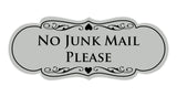Signs ByLITA Designer No Junk Mail Please Sign