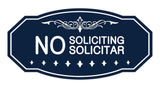 Signs ByLITA Victorian No Soliciting No Solicitar Sign