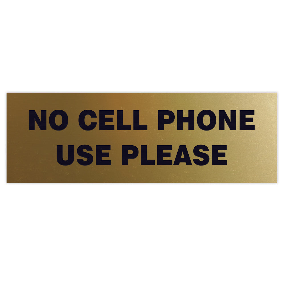 Basic NO CELL PHONE USE PLEASE Sign