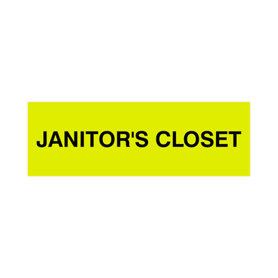 Basic Janitor's Closet Door/Wall Sign