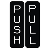 Basic Vertical Push Pull Door Sign