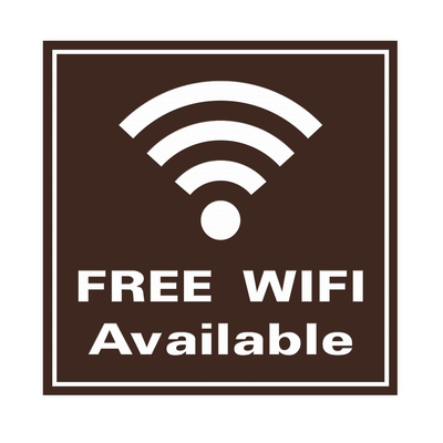 FREE WIFI AVAILABLE Wall / Door Sign