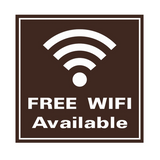 FREE WIFI AVAILABLE Wall / Door Sign