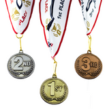 1st 2nd 3rd Place High Relief Award Medals - 3 Piece Set (Gold, Silver, Bronze) Includes Neck Ribbon