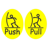 Oval Push Pull Door Sign