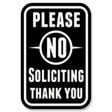 All Quality "Please No Soliciting Thank You" Engraved Sign