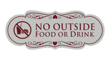 Signs ByLITA Designer No Outside Food or Drink Sign