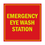 Square Emergency Eye Wash Station Sign with Adhesive Tape, Mounts On Any Surface, Weather Resistant