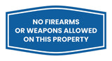 Fancy No Firearms or Weapons Allowed on this Property Wall or Door Sign