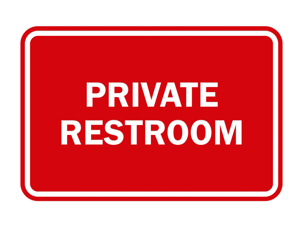 Signs ByLITA Classic Framed Private Restroom Sign