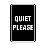 Portrait Round Quiet Please Sign