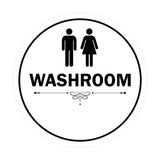 Signs ByLITA Circle Washroom Sign