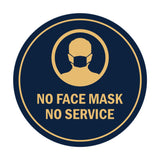 Circle No Face Mask No Service Sign