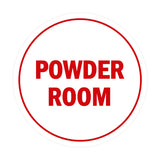 Signs ByLITA Circle Powder Room Sign
