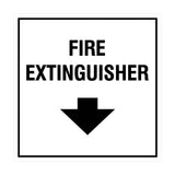 Square Fire extinguisher Sign with Adhesive Tape, Mounts On Any Surface, Weather Resistant