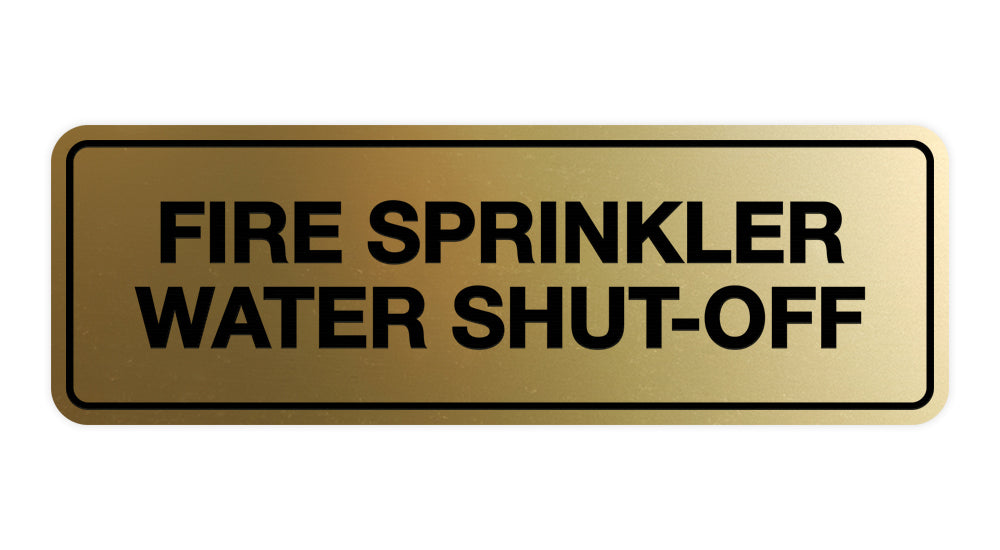 Signs ByLITA Standard Fire Sprinkler Water Shut-Off Sign