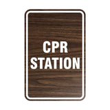 Portrait Round Cpr Station Sign