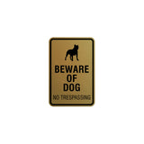 Signs ByLITA Portrait Round Beware of dog no trespassing Sign