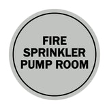 Signs ByLITA Circle Fire Sprinkler Pump Room Sign
