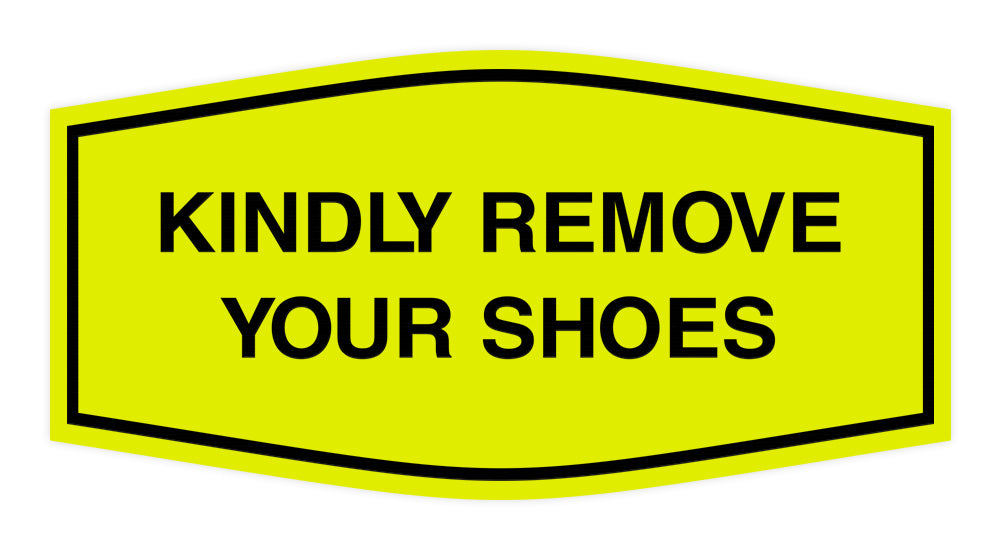 Signs ByLITA Fancy Kindly Remove Your Shoes Sign