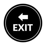 Signs ByLITA Circle Exit-Left Sign