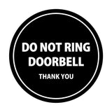 Signs ByLITA Circle Do Not Ring Doorbell Sign
