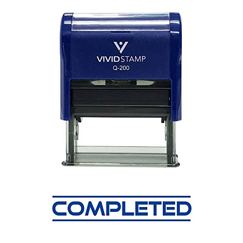 Blue Completed Office Self-Inking Office Rubber Stamp