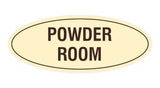 Signs ByLITA Oval Powder Room Sign