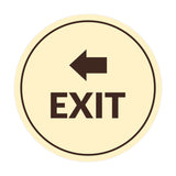 Signs ByLITA Circle Exit-Left Sign
