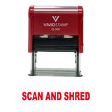 Scan And Shred Self Inking Rubber Stamp