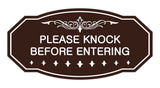 Victorian Please Knock Before Entering Sign