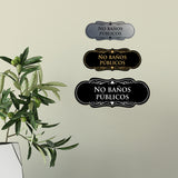 Signs ByLITA Designer Spanish No baños públicos Sign