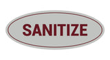 Oval Sanitize Sign