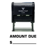 AMOUNT DUE Self Inking Rubber Stamp