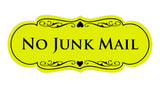 Signs ByLITA Designer No Junk Mail Sign