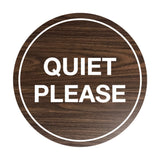 Signs ByLITA Circle Quiet Please Sign