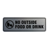 Standard No Outside Food Or Drink Sign