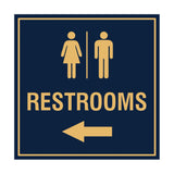 Signs ByLITA Square Restrooms left arrow Sign