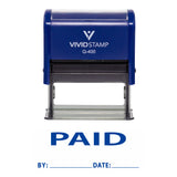 Paid By Date Self Inking Rubber Stamp