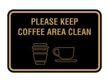 Classic Framed Please Keep Coffee Area Clean Wall or Door Sign