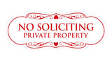 Signs ByLITA Designer No Soliciting Private Property Sign